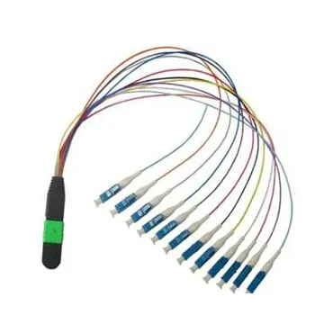 12-Fiber MTP OM3 OM4 Multimode 3mm LSZH Copper MPO/LC Female/Male Connector Fiber Optic Patch Cord