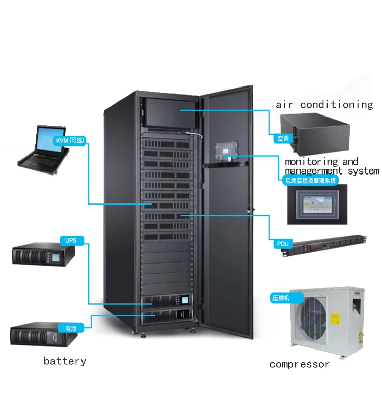 42U Integrated Micro Data Center Modular Rack Server Room Data Center  Data Center Pdu Data Center Cooling System