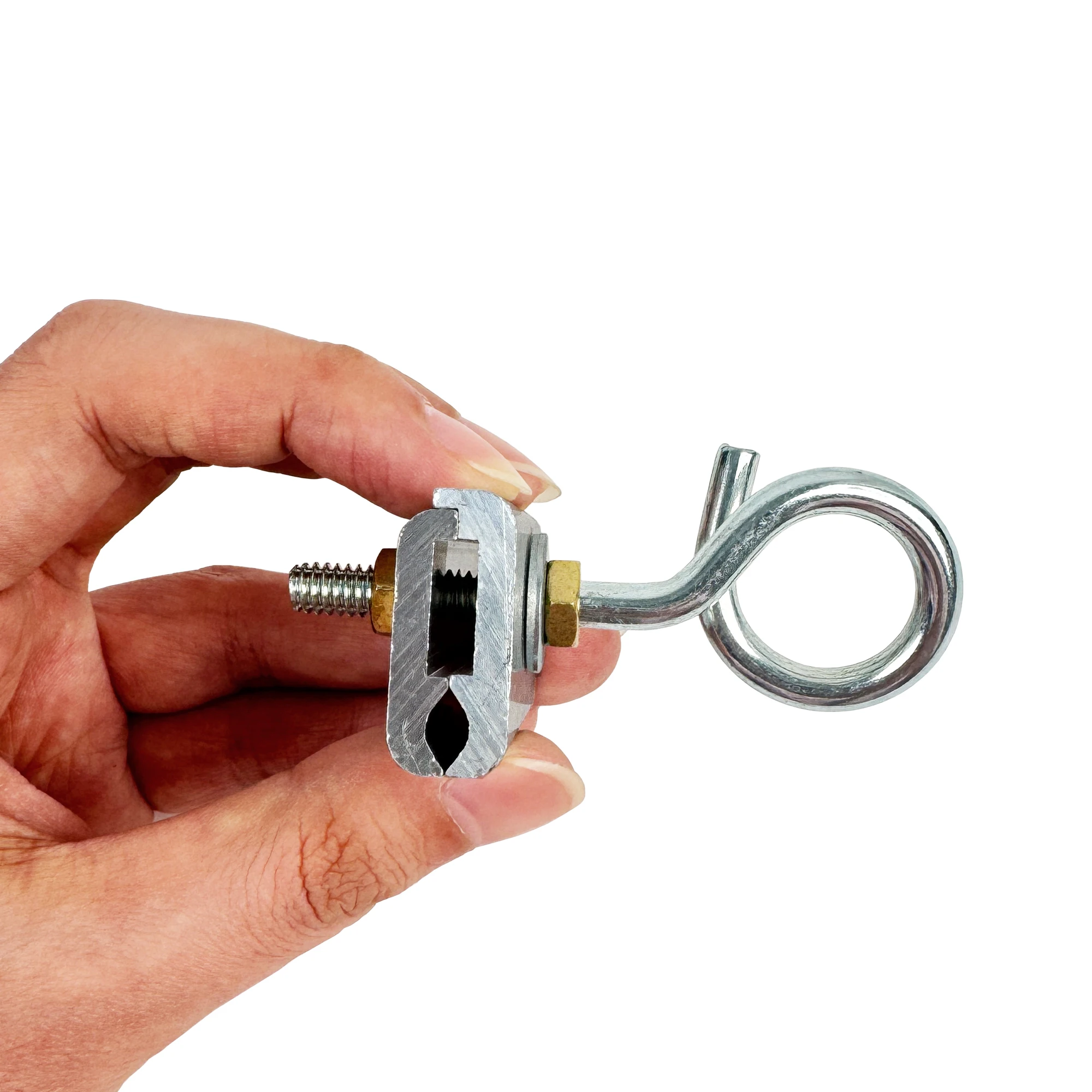 Hot Dip Galvanized Fiber Optic Metal Cable Hook Overhead Power Line Hardware C Type Alumin
