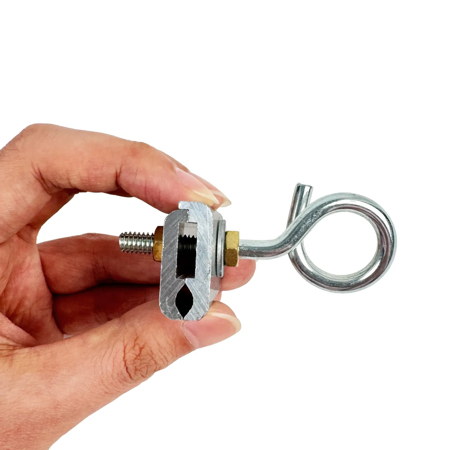 Hot Dip Galvanized Fiber Optic Metal Cable Hook Overhead Power Line Hardware C Type Alumin