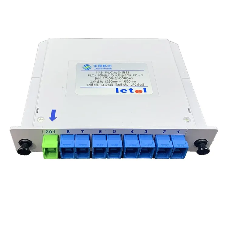 Manufactory Direct Plc 1x8 1x8 Fiber Optic Plc Splitter 1x8 Plc Cascade Type Fiber Splitter-boxintelecom