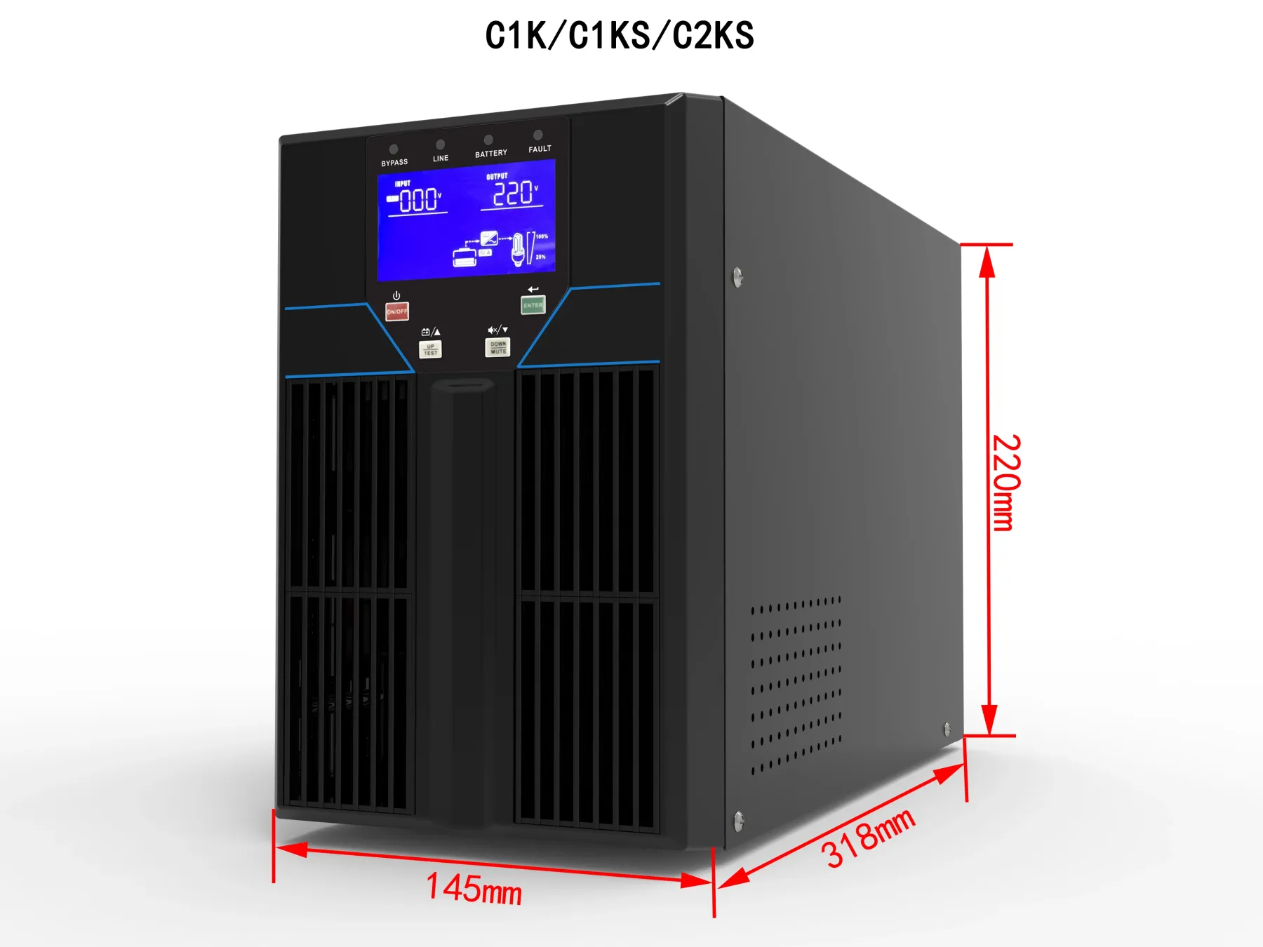 High Quality Pure Sine Wave 2KVA 5KVA Online Uninterrupted Power Supply UPS With Battery Inside-boxintelecom
