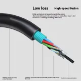 Outdoor Single-Mode Copper Conductor Fiber Optic Cable 12/24/48/144/288 Core Armored Gyta/
