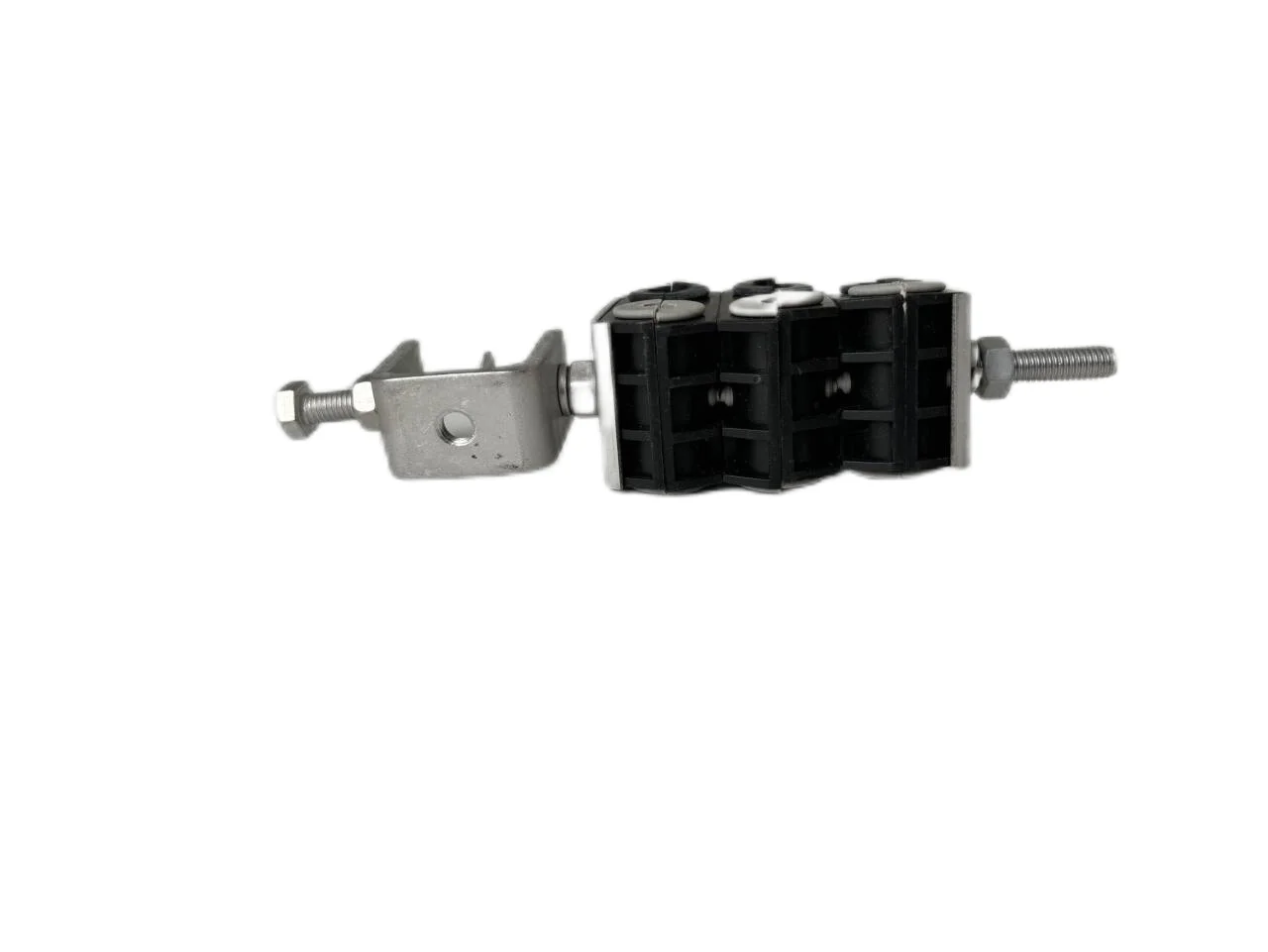 Double-Hole Stainless Steel Clamp for Fiber Optic and Power Cable Telecom Parts-boxintelecom