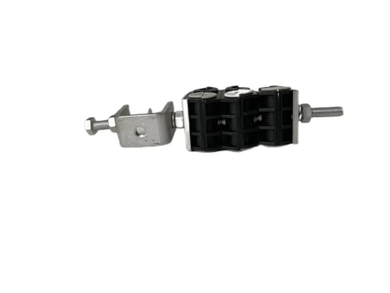 Double-Hole Stainless Steel Clamp for Fiber Optic and Power Cable Telecom Parts-boxintelecom