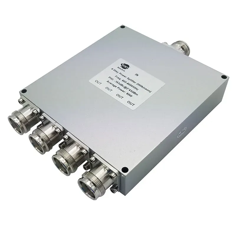 RF 694-3800MHz 4 Way Power Splitter 50W Wilkinson Power Splitter RF Power Divider Low PIM 