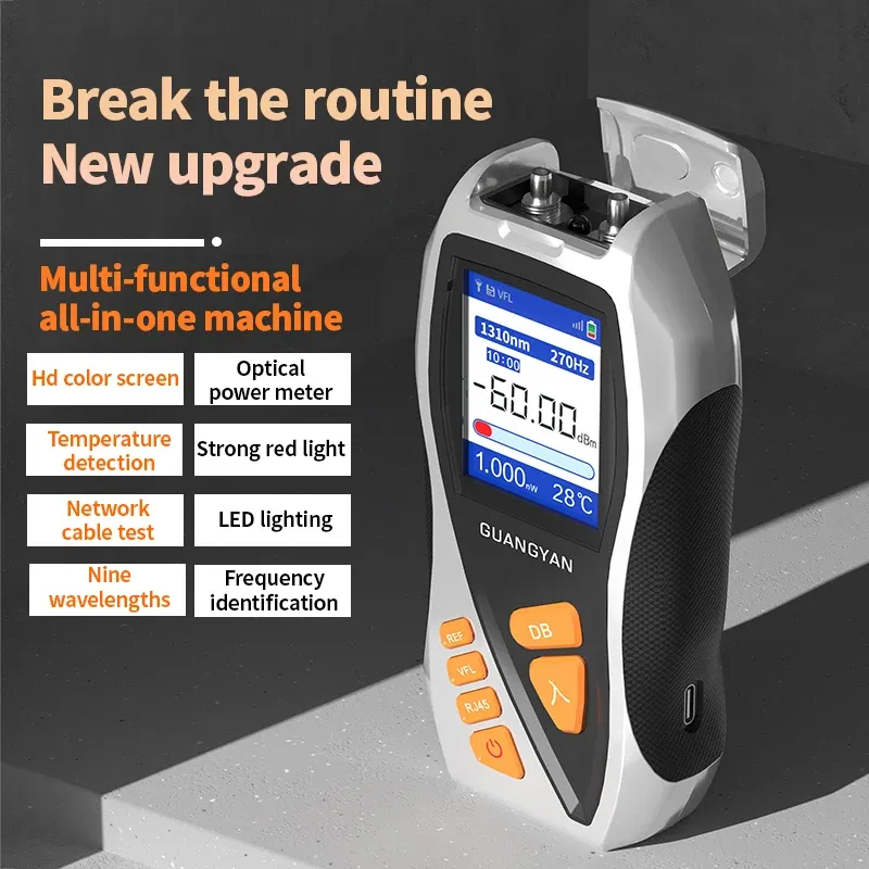GUANGYAN Y9 Handheld 5 In1 Fiber Optical Power Meter VFL Multifunction Wavelengths All-in-
