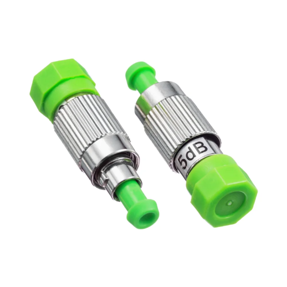 Optical FC/APC Fiber Optic Attenuator 0-30dB Fixed Attenuator with Flange Head Male Female