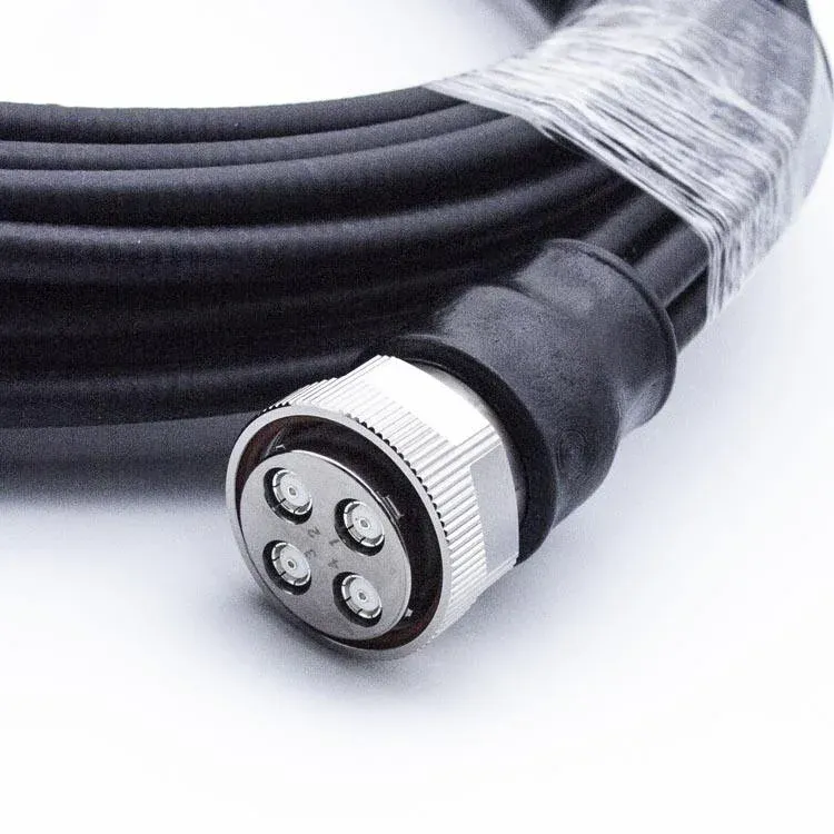 1m Low PIM RF Jumper Cable MQ4 Female to 4.3-10 Female 1/4" Superflex 50Ω