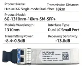 6G SFP Transceiver 1310nm 10km Singlemode SMF LC Duplex DDM Compatible with HW