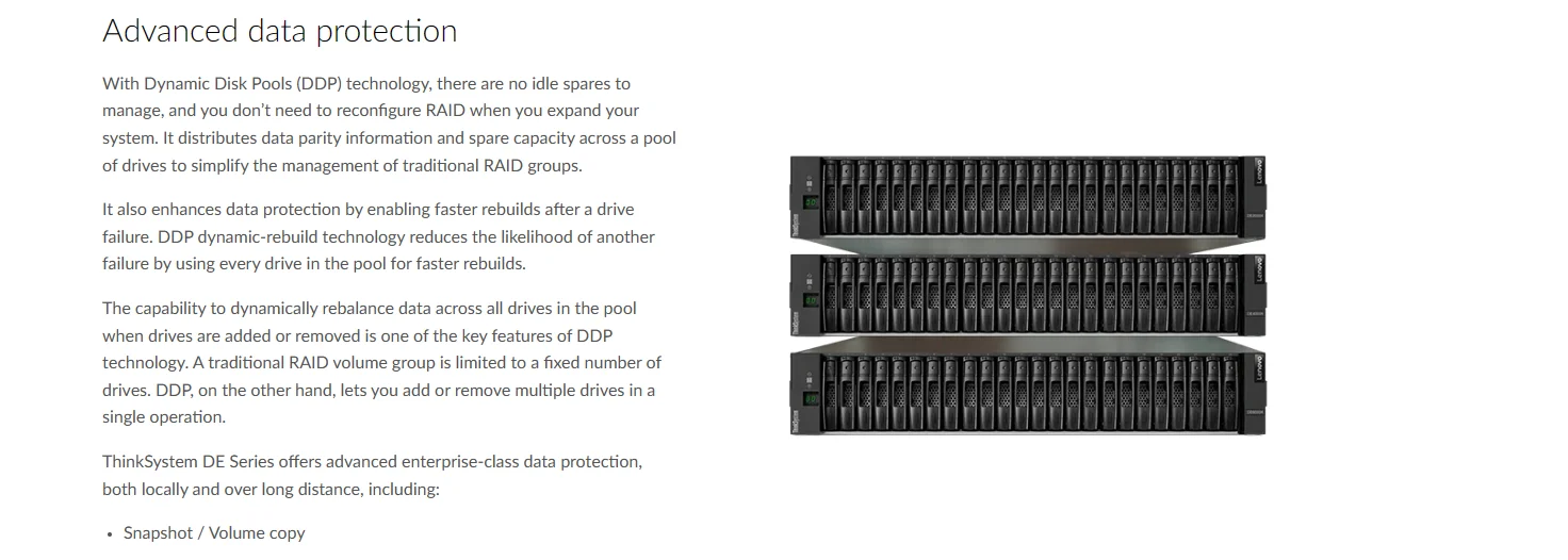 Performance New 2U24 NVMe Base Lenovo Hybrid Array ThinkSystem DE6600H Storage 4