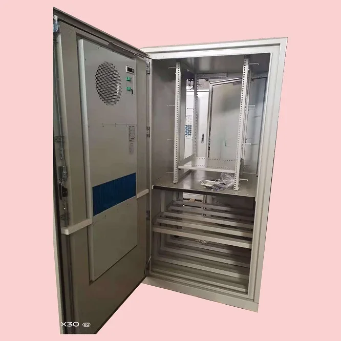 Customizable 22U 19 Inch Rack + Battery Rack Aluminum Alloy  Outdoor and Indoor Telecom Cabinet With Door Mounted Heat Exchanger-boxintelecom