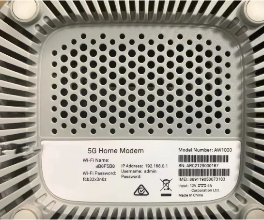 Rouoter 5G AW1000 Home Modem Gigabit Ethernet Port 5G CPE Easy Mesh WiFi Router OpenWrt Wi