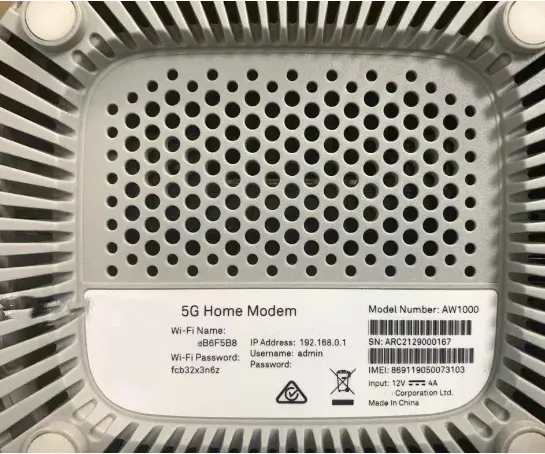 Rouoter 5G AW1000 Home Modem Gigabit Ethernet Port 5G CPE Easy Mesh WiFi Router OpenWrt Wi