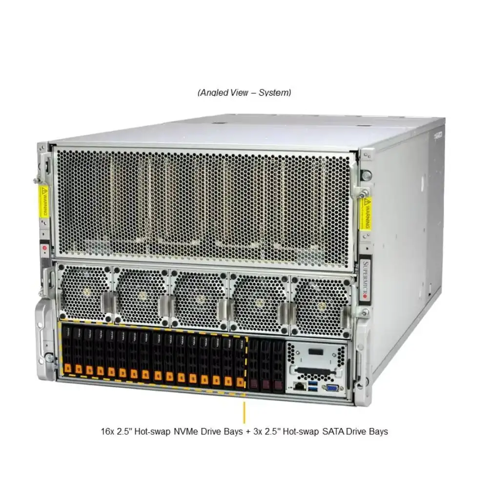 Hot Sale Supermicro AI GPU SuperServer SYS-821GE-TNHR DP Intel 8U System with 8-GPU and Rear I/O 3