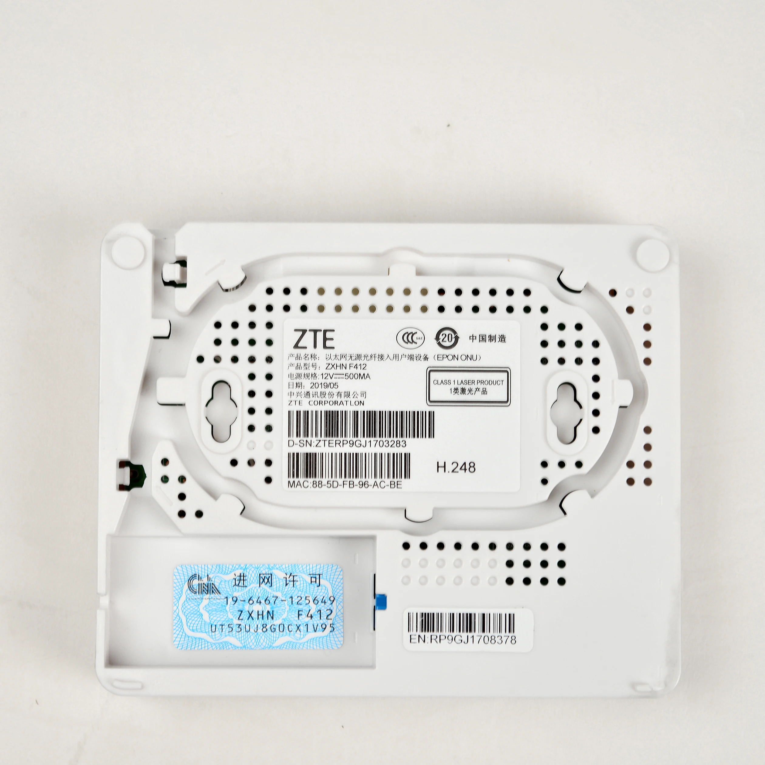 1ge+3fe+1tel+wifi Ont ZTE F412 V5.0 2FE+VOIP Optical Fiber Network Router-boxintelecom