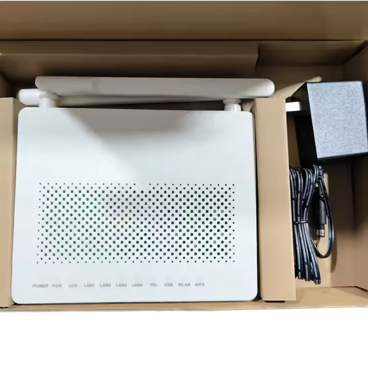 Shunou EG8141A5 Xpon ONU Fiber Optical WiFi Router 1GE+3FE+Voice+USB+RJ45 Connector FTTH FTTB FTTX 2.4G WHITE 1 Year Warranty-boxintelecom
