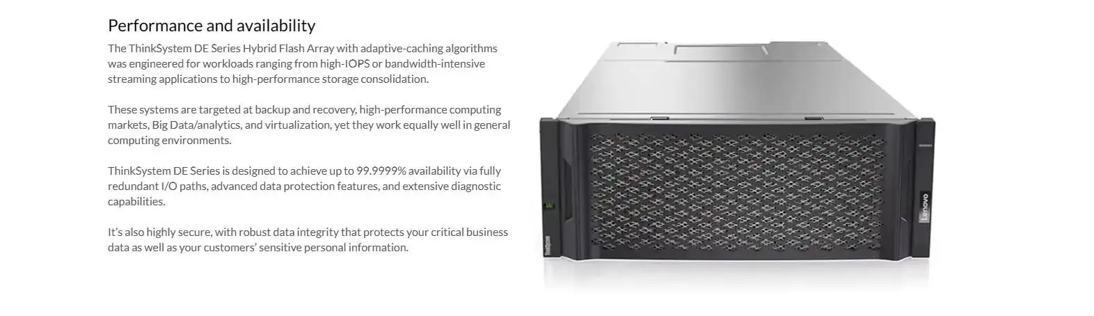 Lenovo ThinkSystem DE6000H Hybrid Storage Array 1