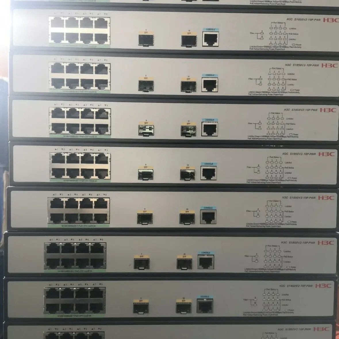 High Quality H3C SMB-S5008PV5-EI Full Gigabit 8-port Network Switch + 2 Optical Port WEB Management Instead of PV3-boxintelecom