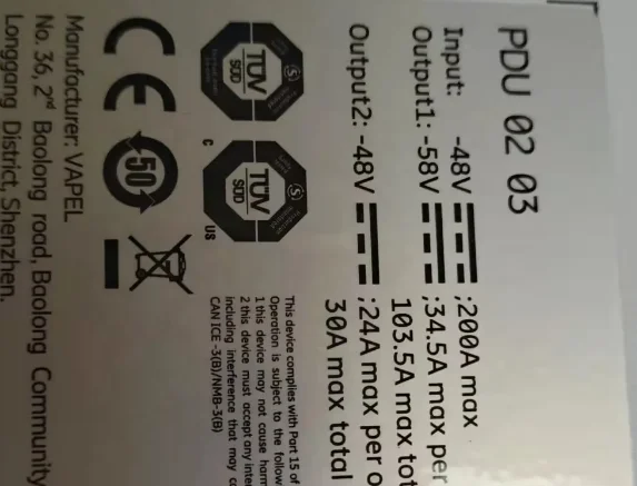 NEW OR SECOND HAND  5G   new package  PDU0203 DC 48 volts boost to 58 volts  BMG907159/1-boxintelecom