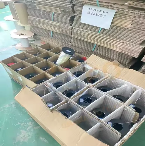 Drone towing fiber optic barrel Fiber barrel parameters 10KM