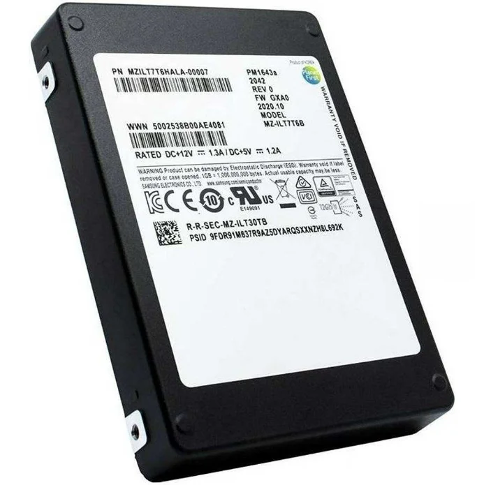 02WF116 02WF117 Enterprise Solid State Drive 7.68TB SAS Interface 2.5-inch Suitable for IB