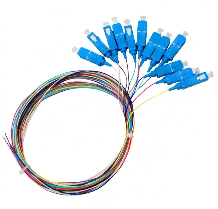 12 Core SC/FC/LC/ST Singlemode Pigtail Fiber Optic Cable - Telecom-Grade Bundle Fiber Patc
