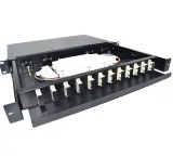 12 Port Fiber Optic Patch Panel, 12-Core SC MM ODF, Rack-Mount Optical Distribution Frame 