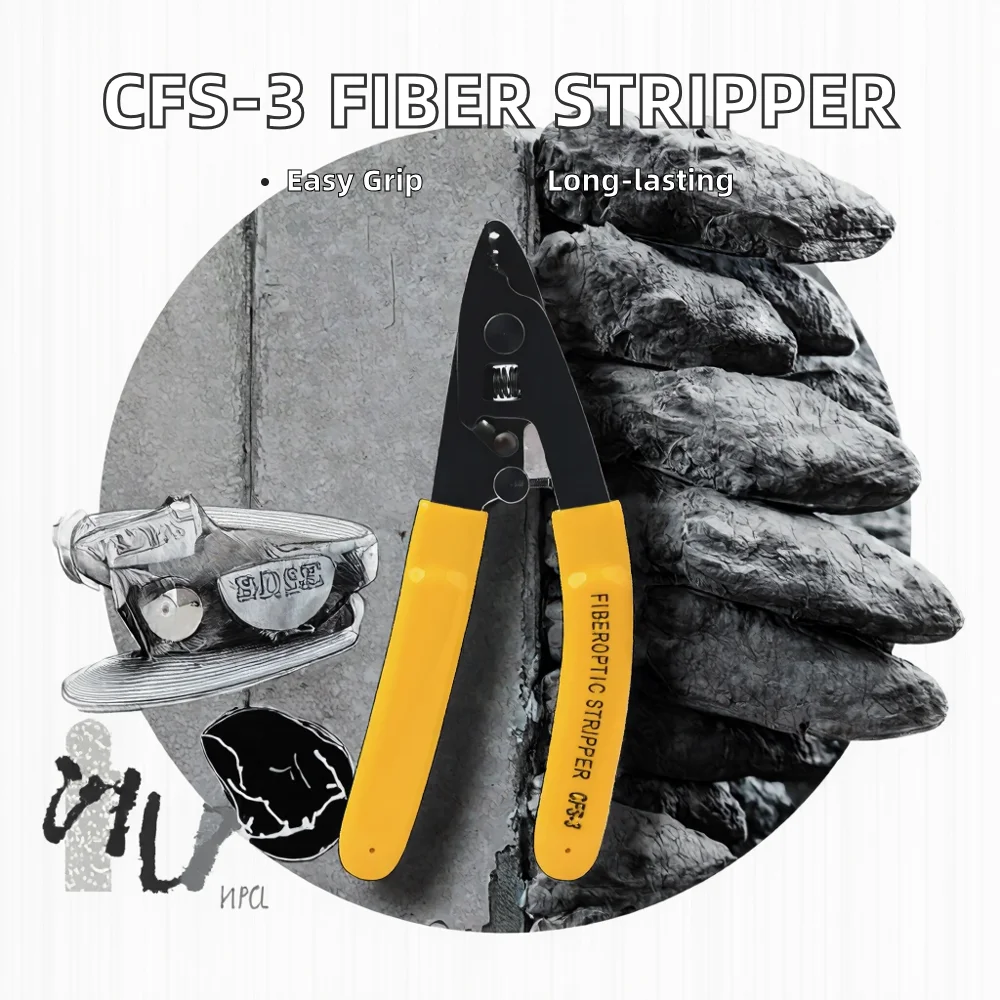 CFS-3 Three Holes 4G Compatible 3-Year Warranty FTTH Fiber Fusion Splicing Tool Optical Fibers Cable Stripper Bare Fiber Jacket