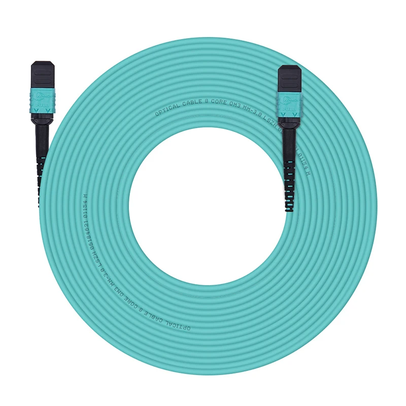 OM4 Micro Mini Short MPO Supplier Optical Fiber Round Cable Mpo Connector Patch Cord 1