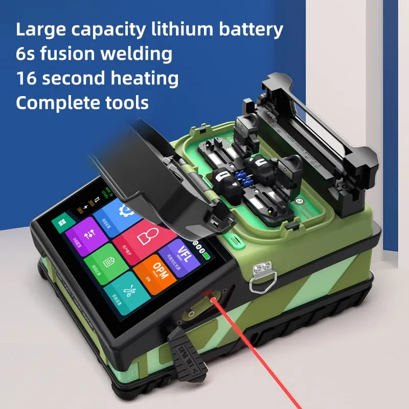 High Quality K6 FTTH Optical Fiber Optic Equipment Six Motors Fusion Splicer Machine Cable