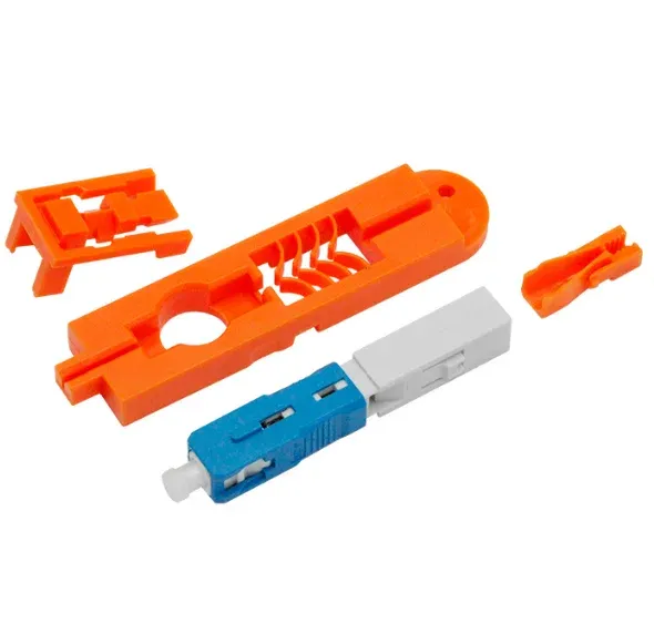 SC/APC Fiber Optic Fast Connector Pre-Embedded FTTH Cold Connector Quick Assembly Fiber Cable Connector-boxintelecom