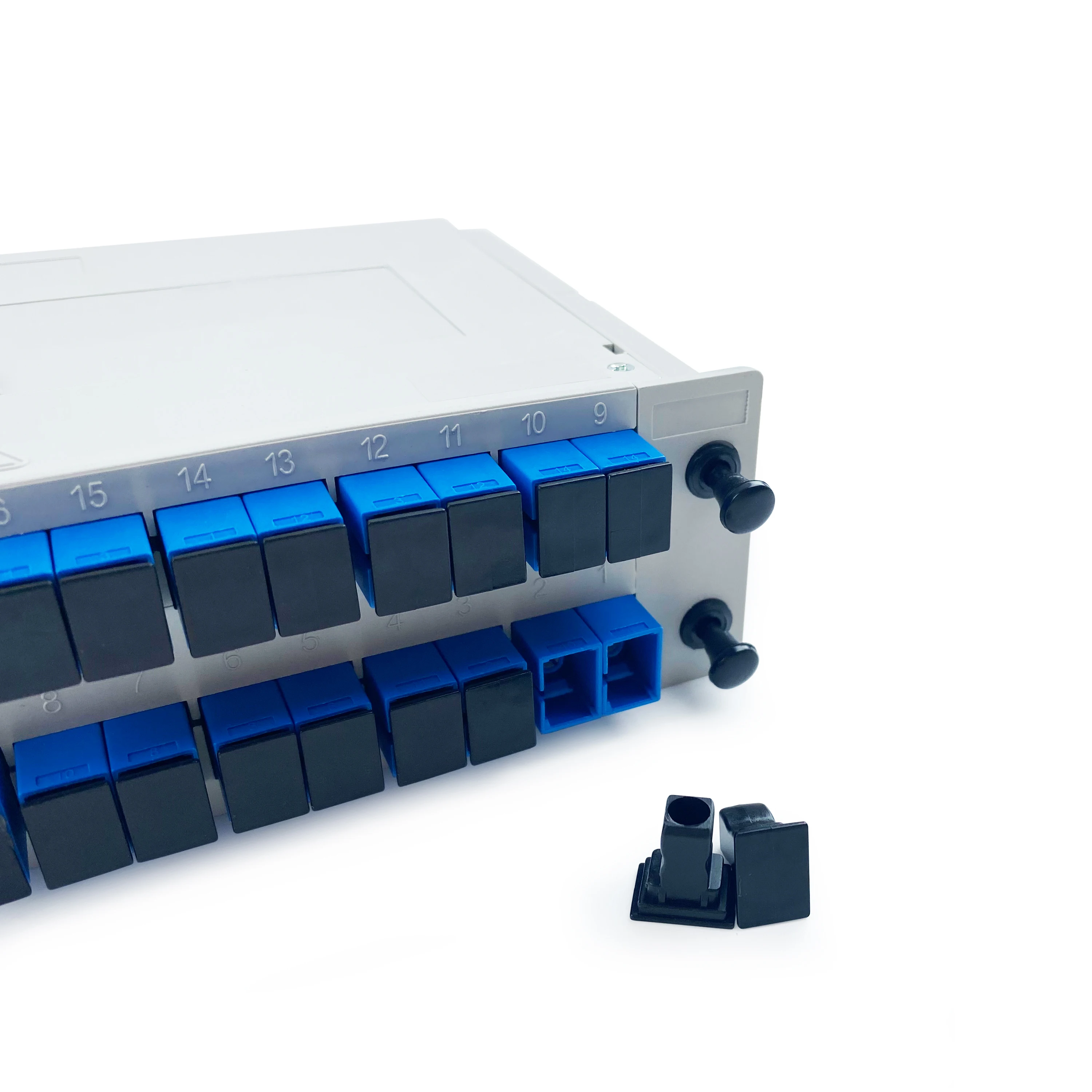 Cassette Type FTTH 1*16 Fiber PLC Splitter Low Insertion Loss 1*8 Fiber Cassette Splitter 