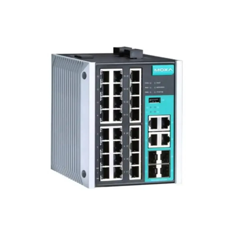 High-quality Layer 2 24+4G-port Gigabit Managed Ethernet Switches Moxa EDS-528E Series Swi