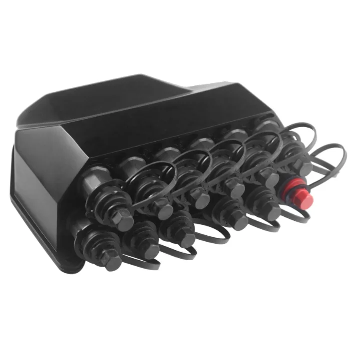 Black Waterproof 12-Port SC Fiber Optic Distribution Box, IP68 Outdoor Pre-Connected FTTH/FTTx Terminal Box-boxintelecom