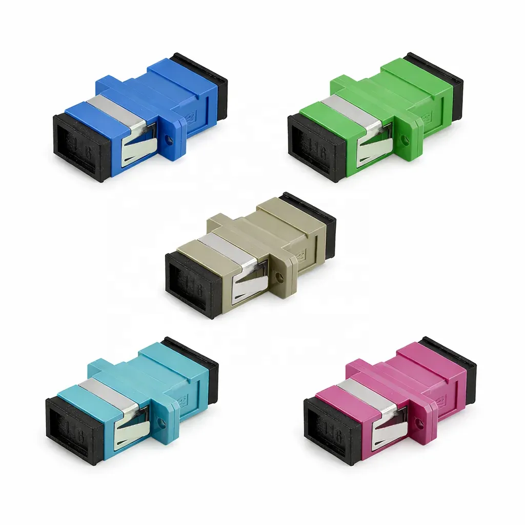 Fiber Adapter SC Welding Type Coupler with Flange for SM/OM3/OM4/MM Fiber Optic Connectors