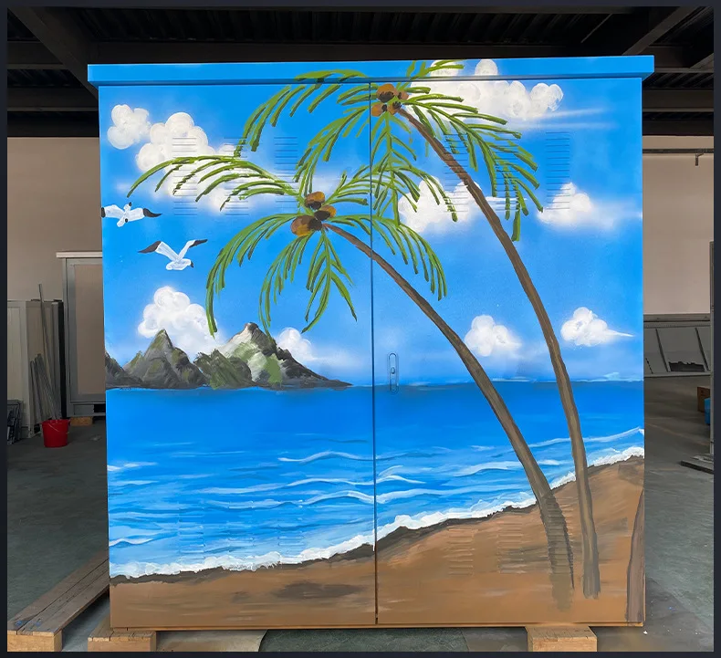 Handmade Stainless Steel Aluminum Communication Cabinet Cover IP55 Outdoor Integrated Electronics Instrument Enclosure Urban RH-boxintelecom