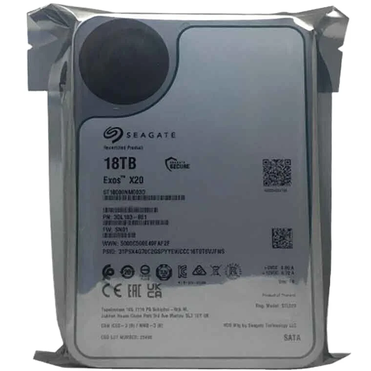 X20 ST18000NM003D 18TB 7200 RPM SATA 6Gb/s 3.5in Recertified Hard Drive-boxintelecom