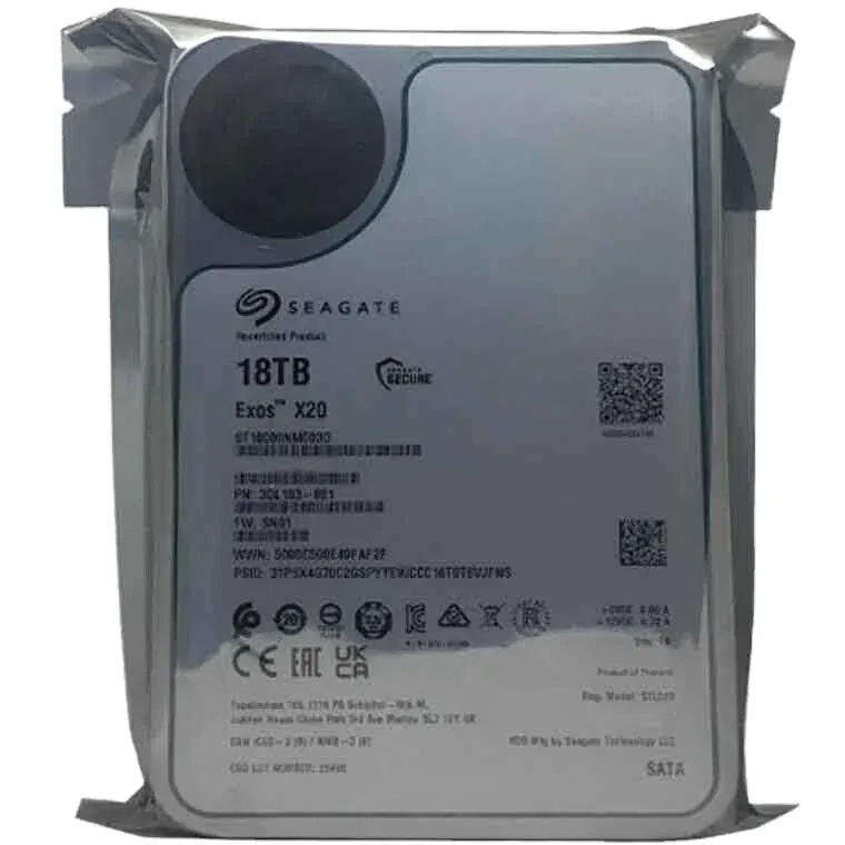X20 ST18000NM003D 18TB 7200 RPM SATA 6Gb/s 3.5in Recertified Hard Drive-boxintelecom
