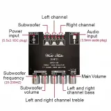ZK-MT21 50W*2+100W BT Digital Power Amplifier Board Subwoofer 2.1 Channel 12V-24V Audio Po