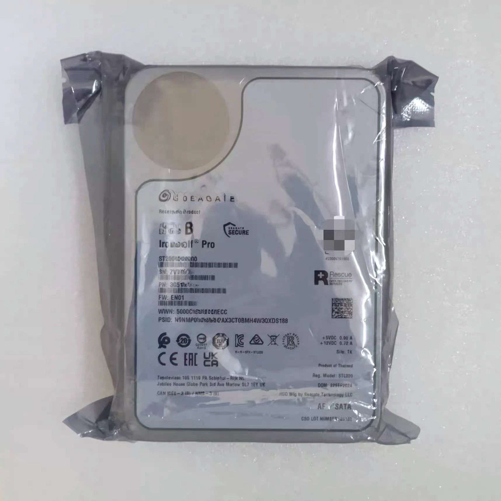 New Internal ST28000NM000C 28TB 7200RPM SATA 6Gb/s 512MB 3.5" Enterprise HDD NAS Recertified for Server-boxintelecom