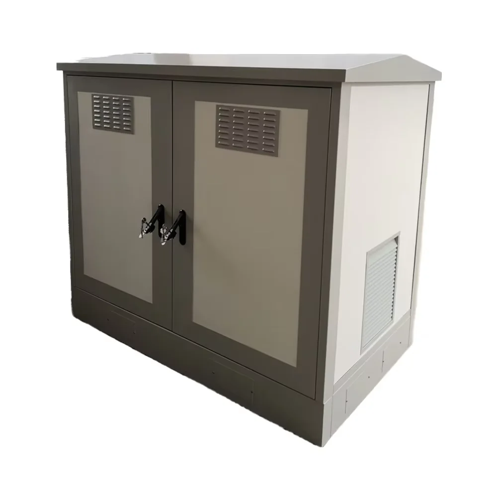 Outdoor IP55 Waterproof Three-proof Stainless Steel Aluminum Metal Chassis Double Compartment Cabinet Customized Design-boxintelecom