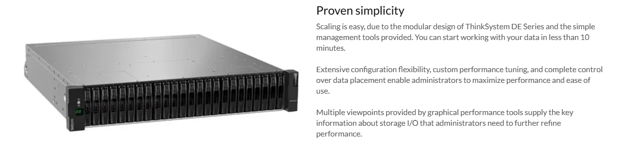 Lenovo ThinkSystem Hybrid Storage Array FC SAN\iSCSI DE4000H 2