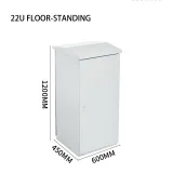 22U Outdoor Electronics Instrument Enclosure Factory-Produced IP55 Stainless Steel Galvani
