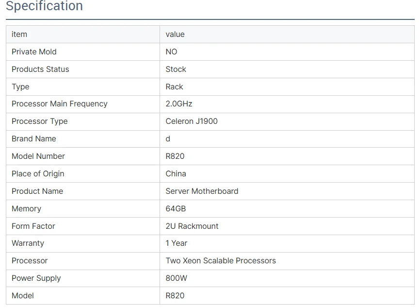 Best Price Dell Poweredge R820 DDR3 Xeon Processor 4 CPU Rack 4U Used Server High Performance Factory Direct Sale 1