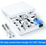 SC LC 86 Type Fiber Optic Faceplate Dual Port FTTH Terminal Box Desktop Optical Cable Outl