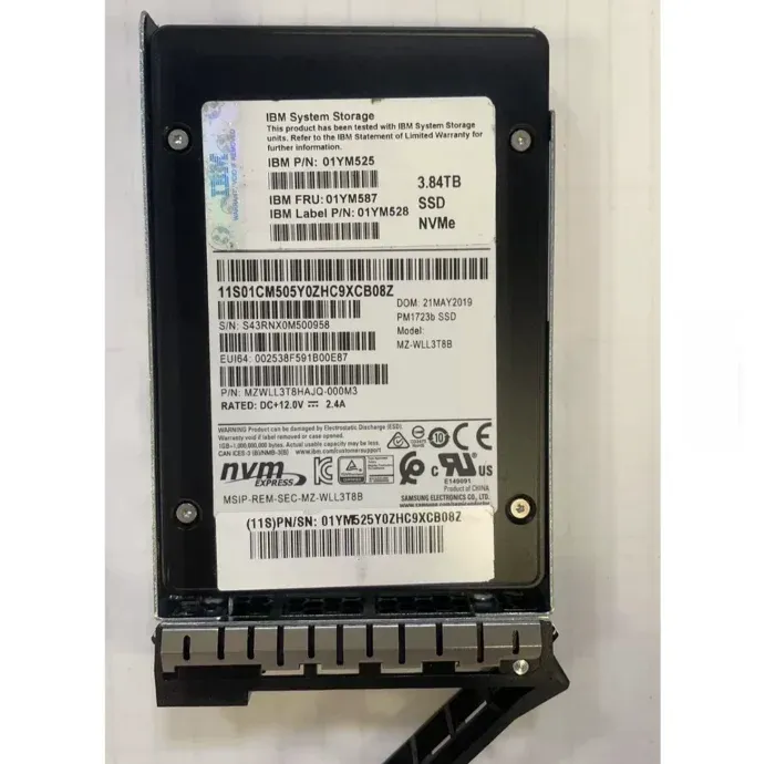 Original Enterprise NVMe SSD 4.8TB PCIe 4.0 Model 01EK233, Shelf Number 01YM582, Including