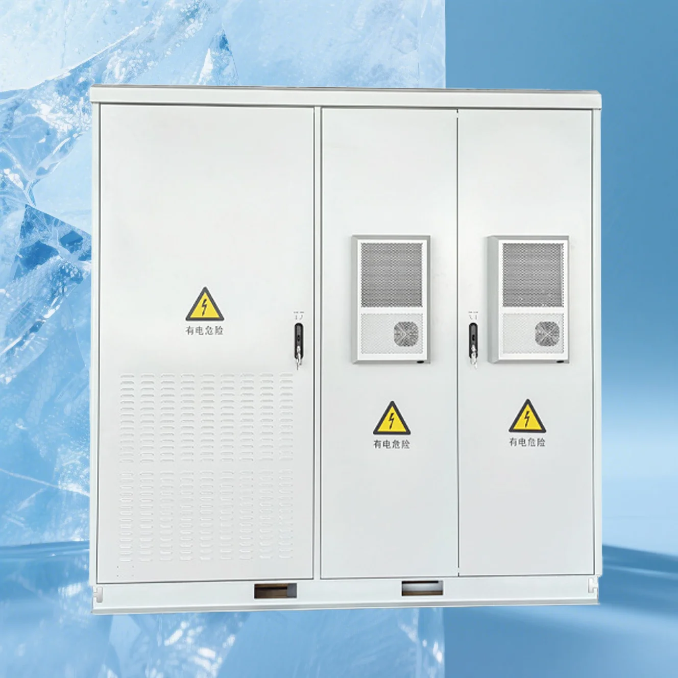 OEM ODM Customized IP65 Waterproof Three-Compartment Battery Power Cabinet Outdoor Electronics Instrument Enclosure Factory-boxintelecom