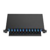 Customized SC LC 48-Port 6-Core Fiber Optic Patch Panel ODF 1U 19'' Rack-Mount Sliding Ful