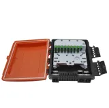 Orange ABS PC Fiber Optic Distribution Box, 16 SC Ports FTTH Indoor Flame-Retardant Enclos